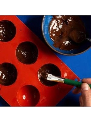 Storemax Siliko World Silikon Yarım Küre 6cm Çikolata Kek Kalıbı, Kırmızı