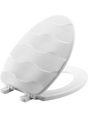 Storemax 133SLOW 000 Heykel Sepet Dokuma Klozet Kapağı Yavaşlayacak ve Asla Gevşemez, Uzatılmış, Dayanıklı Ahşap, Beyaz