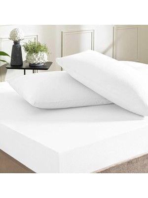 Storemax Pamuk Rf Düz Basic Çarşaf Beyaz Çift Kişilik