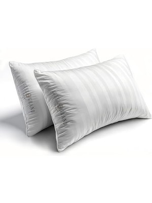 Storemax Grand Beyaz Tüy Tüyü Yastıklar Standart Boyut 2'li Paket Yatak Yastıkları Seti Orta Sert HIPOALERJENIK%100 Pamuk Nefes Alabilir Otel Koleksiyonu Sırt/yan Uyku Yastıkları, 26"X20"/2 Paket