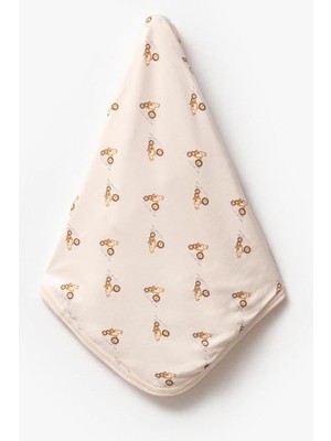 Storemax BUBBLES%100 Pamuk Baskılı, Çift Katlı Bebek Battaniyesi (Motor)