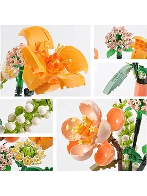 Storemax Çiçek Buketi Yapı Seti, Yapay Çiçekler Yapı Taşları Setleri, Ev Dekorasyonu, Yetişkinler Için 568 Adet Yaratıcı Botanik Koleksiyonu Hediye, ile Uyumlu Değil (/ortanca/begonya)