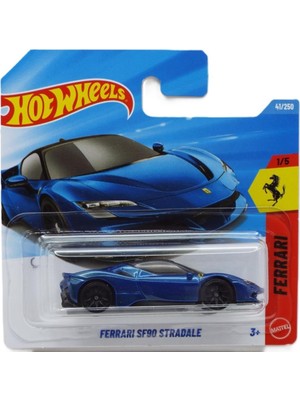 Hot Wheels Tekli Araba Ferrari SF90 Stradale Renkli 1/64 Ölçekli 3+ Yaş İçin Koleksiyonluk JJJ12