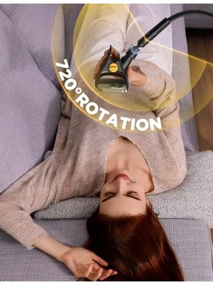 Storemax Joyroom Kaz Boynu Telefon Tutucu Yatak Için,  Esnek Uzun Kollu Telefon Standı, 720° Ayarlanabilir Masa Kelepçesi Klipsi 15 ve Tüm 4-7" Cihazlar Için