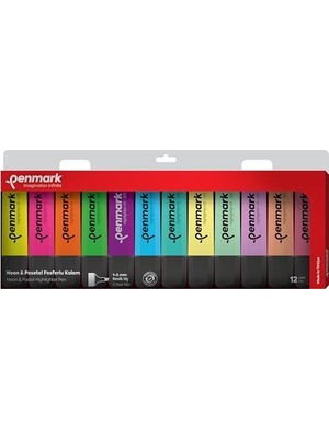 Storemax Fosforlu Kalem 12'li Karışık Renk 6 Pastel ve 6 Neon