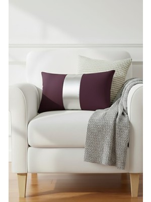 Nisahometeks Gümüş Detay Kırlent Yastık Kılıfı Leke Tutmaz Silinebilir