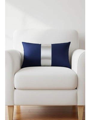 Nisahometeks Gümüş Detay Kırlent Yastık Kılıfı Leke Tutmaz Silinebilir