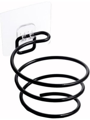 Storemax Yapışkanlı Metal Fön Makinesi Askısı – Spiral Tasarım, Paslanmaz Saç Kurutma Makinesi Tutucu, Delmeden Duvara Monte, Elektrostatik Düzenleyici