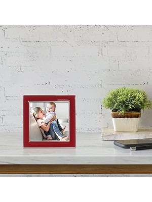 Storemax 4x4 Gümüş Metal ve Kırmızı Resim Çerçevesi