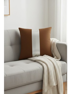 Nisahometeks Gümüş Detay Kırlent Yastık Kılıfı Leke Tutmaz Silinebilir