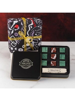 Storemax Yeşil Vişne Mermer Viski Taşı Hediye Kutulu Babalar Günü Hediyesi (9 Adet)