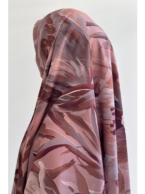 Ande Tesettür Aden Desen Pamuk Eşarp - Badem