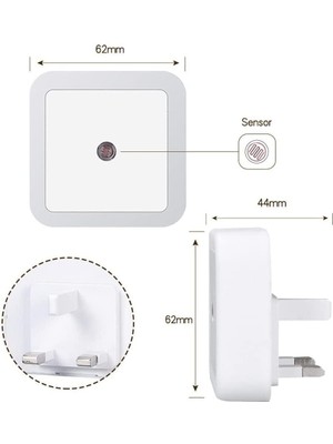 Storemax LED Gece Lambası, Duvara Takılan LED Gece Lambası, Alacakaranlık Sensörlü, 0.5W Gece Aydınlatması, Koridor, Merdiven, Mutfak, Banyo ve Yatak Odası Için (6'lı Paket)