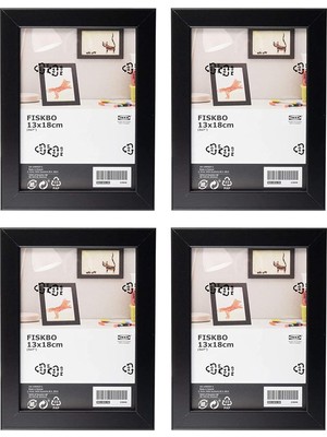 Storemax Resim Çerçevesi, 13 x 18 Cm, Siyah, 4 Adet