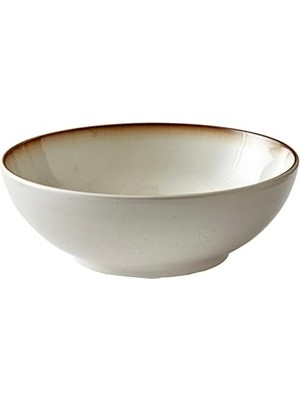 Storemax Salata Kasesi, Kase/taş Kase, Bulaşık Makinesinde Yıkanabilir, 30 cm Çapında, Krem/krem