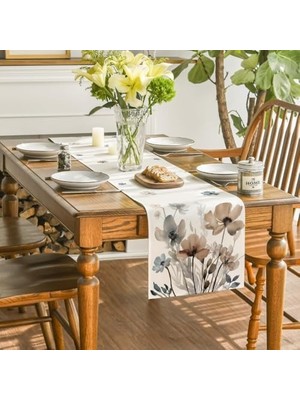 Storemax Masa Örtüsü, 183X30CM Temalı Çiçek Yapraklı Desenli Kumaş, Yaz Sezonu Mutfak ve Yemek Masası Dekorasyonu, Aile Partileri ve Özel Günler Için Şık Tasarım