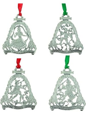 Storemax 12 Günlük Süs Seti, 12'li Metal Süs Seti, 7,7 Cm, Abbey & Ca