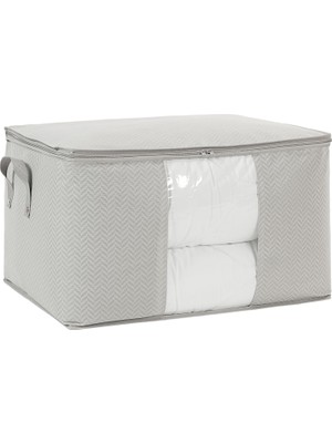 Storemax Büyük Boy Pvc Pencereli Gri Hurç 60 x 43 x 35 cm