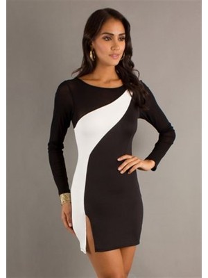 EN2308111 Yırbrfaçlı Parçalı Elbise