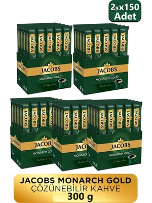 Jacobs Monarch Gold 30'lu 2gr Çözülebilir Kahve x 5 Paket