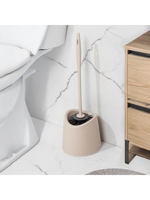 Storemax SB-776 Silikon Wc Tuvalet Banyo Fırçası Klozet Fırçası Krem