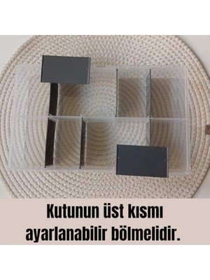 Storemax Ayarlanabilir Plastik Bölmeli Çok Amaçlı Taşınabilir Şeffaf Organizer Kutusu Makyaj Hobi Saklama Kutusu Ofis Masa Için Araç-Gereç Kabı (Şeffaf, Orta)