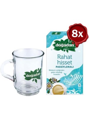 Storemax Doğadan Rahat Hisset Passifloralı 18'li x 8 ve Doğadan Cam Bardak Hediyeli