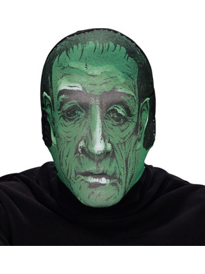 Kafaya Tam Geçmeli Bez Frankenstein Maskesi - Streç Korku Maskesi - 3D Baskılı Maske 5