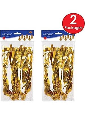 Storemax Doğum Günü Partisi, Düğün Resepsiyonu, Bebek Partisi, Mezuniyet Dekorasyonları Için 12 Adet Metalik Plastik Püsküllü Balon Püskülleri, 24,8 Cm, Altın