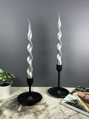 Lusora Design Spiral Şamdan Mumu 2 Adet
