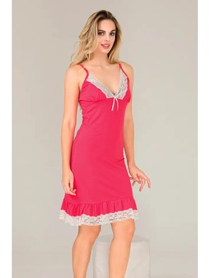 Nightlove Lady Dantelli Etekli Penye Gecelik