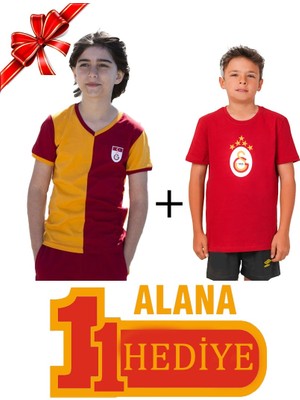 Galatasaray Orijinal Metin Oktay Çocuk T-Shirt 5 Yıldız Kırmızı Çocuk T-Shirt Hediyeli
