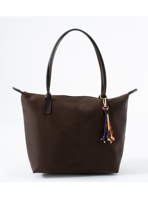 Nbi Bags Charm Aksesuar Detaylı Kadın Maksi Tote Omuz Çanta