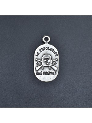 Alooya Devrim - Che Guevara Gümüş Kaplama Kolye Ucu