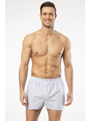 Cacharel Erkek Poplin Boxer 1113/ÇIZGILI Açık Mavi