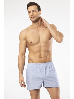 Cacharel Erkek Poplin Boxer 1113/DÜZ Mavi