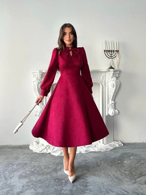 Mabel Giyim Aster Süet Elbise DRC-0101