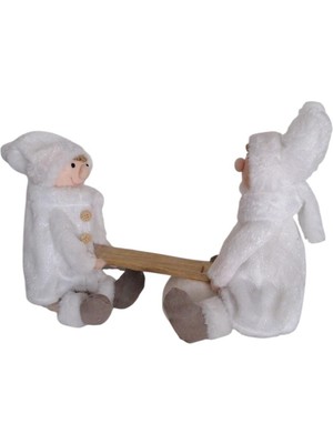 Empressco 40X30CM Renkli Tahteravallide Çocuklar Yılbaşı Dekor, Neşe ve Renk Kat!