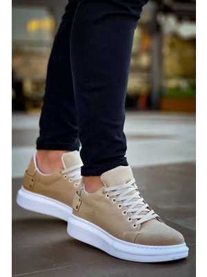 KB047  Kuback Bej Süet Günlük Erkek  Ayakkabı