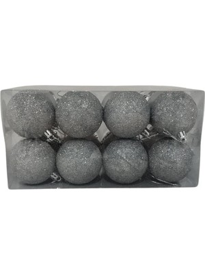 Empressco Şık Gümüş Yılbaşı Ağacı Süsü, 24 Adet, Dekoratif ve Parlak Tasarım