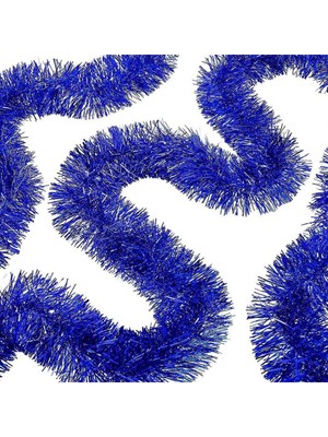 Empressco Mavi Çok Renkli Mega Kalın Sim Süs, 2 Metre Uzunluk, 10 cm Genişlik