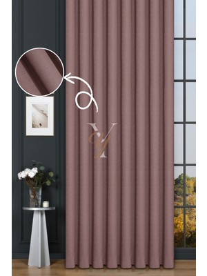 Yunilla Keten Fon Perde V-4029 Pembe