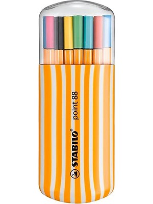 AyrStore Point 88 - Ince Keçe Uçlu Kalem - Zebrui Çanta - 20 Adet - Çeşitli Renkler