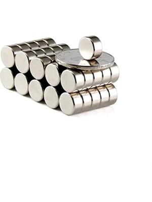 AyrStore Yuvarlak Neodyum Mıknatıs Magnet - 10 mm Çap - 5mm Kalınlık - 2 Adet