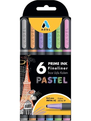 AyrStore Prime Ink Fineliner 6'lı Pastel Klasik Ince Uçlu Kalem