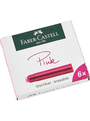 AyrStore Faber-Castell Faber-Castell Dk Kartuş, Pembe 6'lı