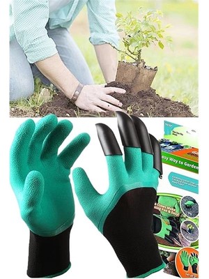 AyrStore Toprak Kazma Ekme Çapalama Için Korumalı Bahçe Bahçivan Eldiveni