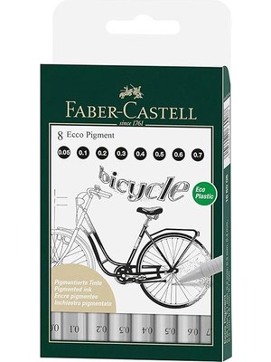 AyrStore Faber-Castell Ecco Pigment Set 8’li, 0.05 – 0.1 – 0.2 – 0.3 – 0.4 – 0.5 – 0.6 – 0.7 mm Uç, Ergonomik