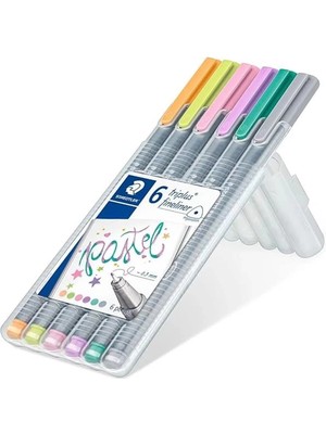 AyrStore 334 SB6CS102 Triplus Üçgen Fineliner Pastel Renk 0.3 mm 6'lı Set