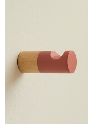 Orient Design Antik Pembe - Naturel İskandinav Stili Ahşap Askı